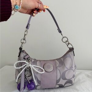 Vintage Coach Demi Lavender Shoulder Bag